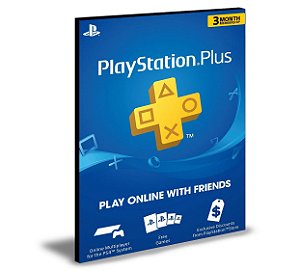 PSN PLUS PLAYSTATION PS4 E PS5 3 MESES