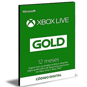 Assinatura Live Gold 12 Meses | Xbox One
