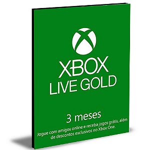 Assinatura Xbox Live Gold 3 Meses