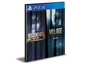 Pacote Completo Resident Evil Village 8 & Resident Evil 7 PS4 Psn Mídia Digital
