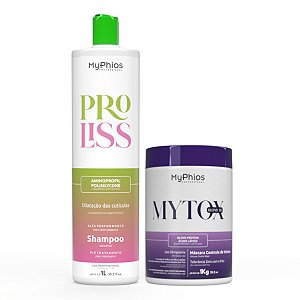 Kit Redutor de volume -  Mytox BLOND 1Kg + Shampoo Pré Tratamento 1L MyPhios Professional