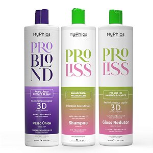 Kit RealinhamentoProBlond 1L + ProLiss 3D 1L MyPhios Professional