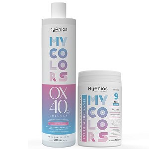 Kit OX 40 Volumes + Pó Descolorante  MyColors MyPhios Professional