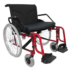 Cadeira de rodas Big S Vinho Assento 60cm