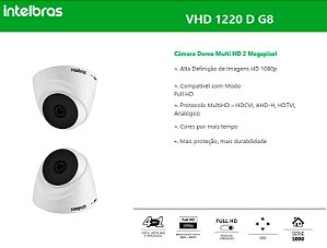 INTELBRAS CAM DOME VHD 1220 FULL HD G8 4560089