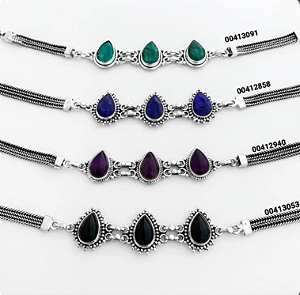 Pulseira em prata925 - Na pedra natural