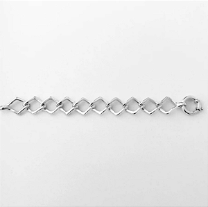 Pulseira em Prata925 - Elos com Fecho Boia em Eletroformação