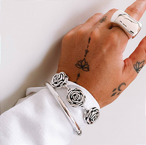 Pulseira em Prata925 - Rosas