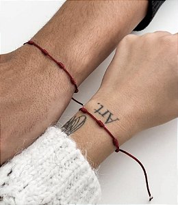 PULSEIRA FIO VERMELHO COM FECHO DE PRATA925