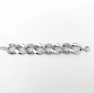 Pulseira de Elo Grumet Trabalhado em Eletroformação