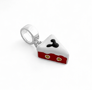 BERLOQUE EM PRATA 925 - BOLO VERMELHO DO MICKEY
