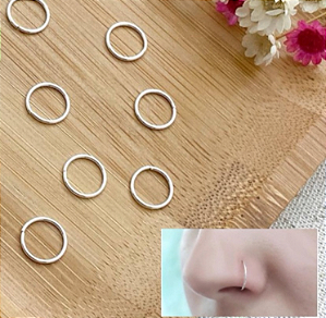 Piercing em Prata925 para Furo de Argolinha lisa