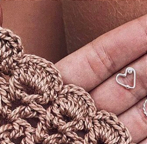 Piercing ‘em prata925  coração com zircônia