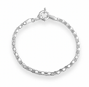 PULSEIRA PIPOCA FECHO BOIA EM PRATA 925