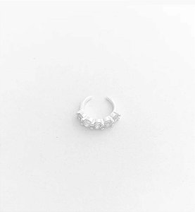 Piercing em Prata925 -  Fake com Zircônias Redondas