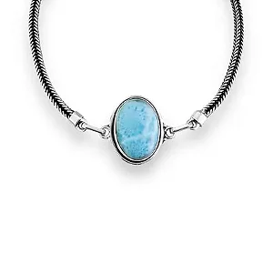 PULSEIRA EM PRATA925 - BOHO COM PEDRA OVAL