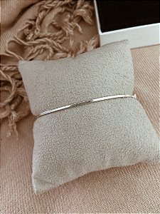 Bracelete em Prata925  Aro Liso com Fecho - Fino