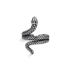 ANEL EM PRATA925 - COBRA RAJADA AJUSTÁVEL