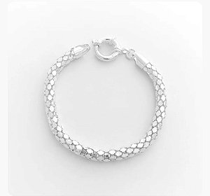 Pulseira em Prata925  Kobra com Fecho Boia