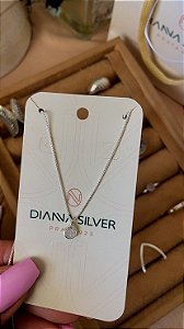 Gargantilha em Prata925 com Ponto de Luz em Zircônia