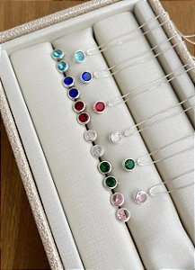 Conjunto em Prata925 - Zircônia Embutida