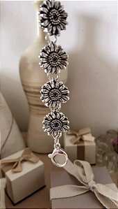 Pulseira em Prata925 - Eletroformação - Girassol 🌻