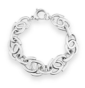 Pulseira em Prata925 de Elo Piastrine em Eletroformação