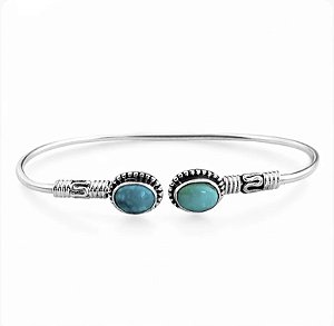 Bracelete em Prata925 - Liso com Pontas Trabalhadas