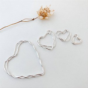 BRINCO EM PRATA925 - BRANCO ARGOLA TORCIDA