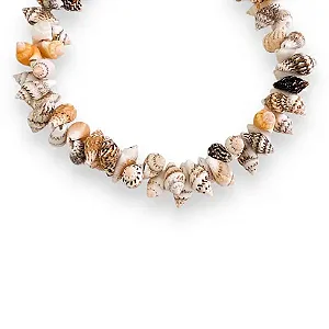 TORNOZELEIRA DE BÚZIOS MESCLADO COM PÉROLAS AMASSADA  EM PRATA925