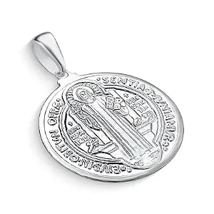PINGENTE EM PRATA925 - MEDALHA DE SÃO BENTO