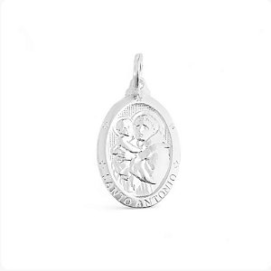 Pingente em Prata925 - Medalha de Santo Antônio