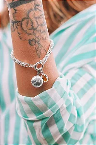 Pulseira em Prata925 - Pipoca Fecho Boia