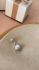 PINGENTE EM PRATA925 BOHO ENVELHECIDO COM PÉROLA BARROCA