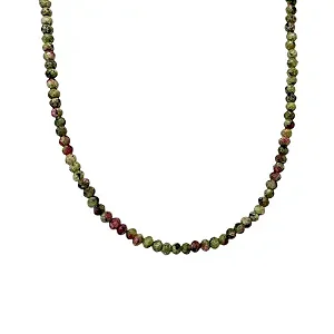 Gargantilha em Prata925 de Pedrinhas Jade Melancia