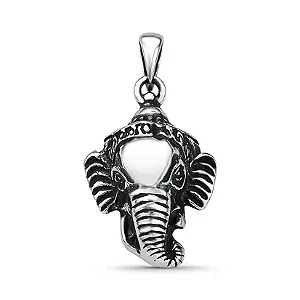 PINGENTE EM PRATA925 - ENVELHECIDO DE ELEFANTE TRABALHADO