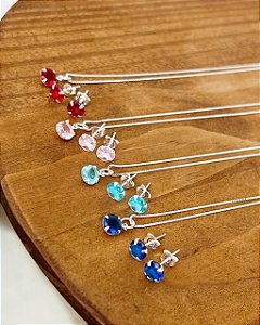 Conjunto em Prata925 - Zircônia