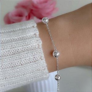 Pulseira em prata925 - Bola