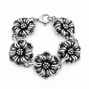 Pulseira em Prata925 - Em Eletroformação - Camélia