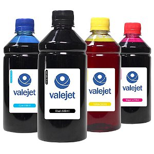 Kit 4 Tintas para Canon G5010 CMYK 500ml Valejet