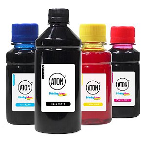 Kit 4 Tintas para Canon G3160 Black 500ml Coloridas 100ml Aton