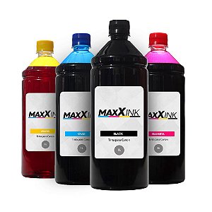 Kit 4 Tintas para Canon PG11 CMYK 1 Litro Maxx Ink