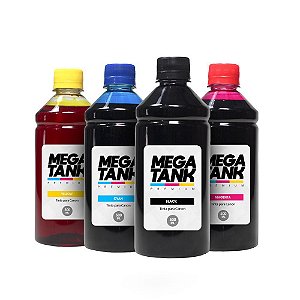 Kit 4 Tintas para Canon G5010 CMYK 500ml Mega Tank