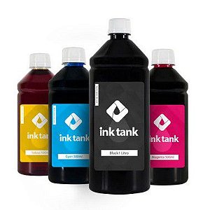 Kit 4 Tintas HP Smart Tank 502 Black 1 Litro Coloridas 500ml Ink Tank