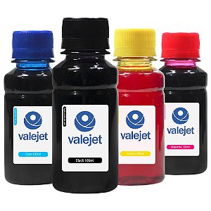 Kit 4 Tintas Epson Bulk Ink L3210 CMYK 100ml Valejet