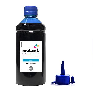 Tinta para Epson EcoTank L375 Cyan 500ml Corante MetaInk