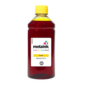 Tinta para Epson EcoTank L475 Yellow 500ml Corante MetaInk