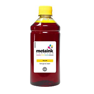 Tinta para Canon MegaTank G1111 Yellow 500ml Corante MetaInk