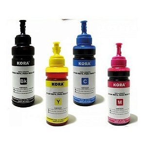 KIT TINTA REFIL BULK INK HP VIVERA CORANTE CMYK 100ML P.C
