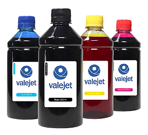 Kit 4 Tintas para Epson L121 CMYK 500ml Valejet